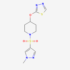 2-((1-((1-methyl-1H-pyrazol-4-yl)sulfonyl)piperidin-4-yl)oxy)-1,3,4-thiadiazole