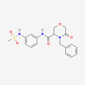 4-benzyl-N-(3-(methylsulfonamido)phenyl)-5-oxomorpholine-3-carboxamide