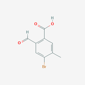 molecular formula C9H7BrO3 B2548994 4-Bromo-2-formyl-5-methylbenzoic acid CAS No. 2248294-67-7