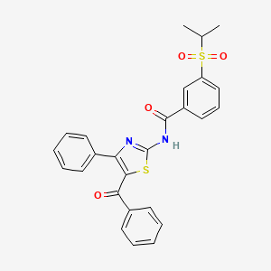 molecular formula C26H22N2O4S2 B2548995 N-(5-苯酰-4-苯并噻唑-2-基)-3-(异丙基磺酰基)苯甲酰胺 CAS No. 919862-63-8