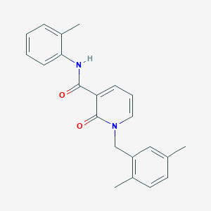molecular formula C22H22N2O2 B2548997 1-(2,5-dimethylbenzyl)-2-oxo-N-(o-tolyl)-1,2-dihydropyridine-3-carboxamide CAS No. 946248-89-1
