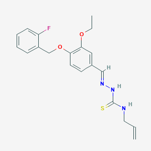 molecular formula C20H22FN3O2S B254901 3-ethoxy-4-[(2-fluorobenzyl)oxy]benzaldehyde N-allylthiosemicarbazone 
