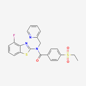 4-(ethylsulfonyl)-N-(4-fluorobenzo[d]thiazol-2-yl)-N-(pyridin-2-ylmethyl)benzamide