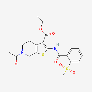 Ethyl 6-acetyl-2-(2-(methylsulfonyl)benzamido)-4,5,6,7-tetrahydrothieno[2,3-c]pyridine-3-carboxylate