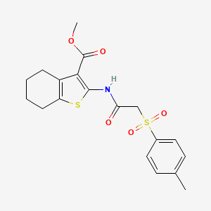 Methyl 2-(2-tosylacetamido)-4,5,6,7-tetrahydrobenzo[b]thiophene-3-carboxylate