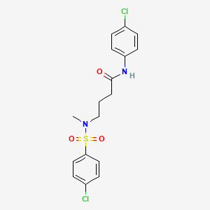 N-(4-chlorophenyl)-4-[(4-chlorophenyl)sulfonyl-methylamino]butanamide
