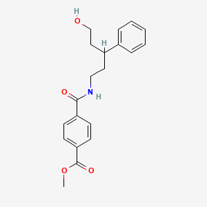 molecular formula C20H23NO4 B2549036 Methyl 4-[(5-hydroxy-3-phenylpentyl)carbamoyl]benzoate CAS No. 1795297-88-9