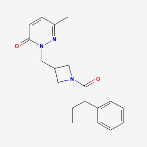 6-Methyl-2-[[1-(2-phenylbutanoyl)azetidin-3-yl]methyl]pyridazin-3-one