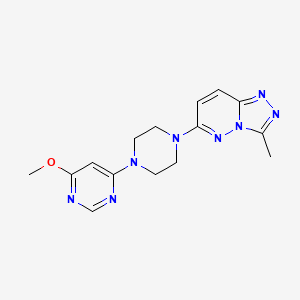 molecular formula C15H18N8O B2549049 4-Methoxy-6-(4-{3-methyl-[1,2,4]triazolo[4,3-b]pyridazin-6-yl}piperazin-1-yl)pyrimidine CAS No. 2415463-84-0