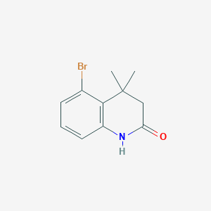 molecular formula C11H12BrNO B2549055 5-Bromo-4,4-dimethyl-3,4-dihydroquinolin-2(1H)-one CAS No. 1823876-48-7