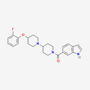 (4-(2-fluorophenoxy)-[1,4'-bipiperidin]-1'-yl)(1H-indol-6-yl)methanone