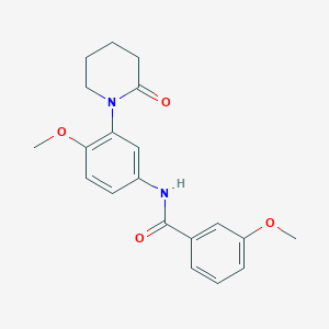 molecular formula C20H22N2O4 B2549078 3-methoxy-N-[4-methoxy-3-(2-oxopiperidin-1-yl)phenyl]benzamide CAS No. 941979-76-6