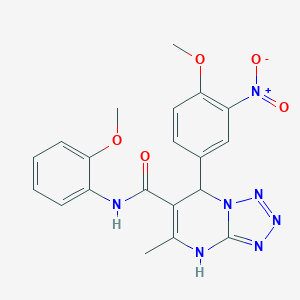 molecular formula C20H19N7O5 B254908 7-(4-methoxy-3-nitrophenyl)-N-(2-methoxyphenyl)-5-methyl-4,7-dihydrotetrazolo[1,5-a]pyrimidine-6-carboxamide 