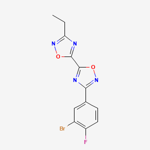 3-(3-Bromo-4-fluorophenyl)-3'-ethyl-5,5'-bi-1,2,4-oxadiazole