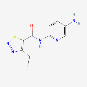 molecular formula C10H11N5OS B2549097 N-(5-aminopyridin-2-yl)-4-ethyl-1,2,3-thiadiazole-5-carboxamide CAS No. 1484843-95-9