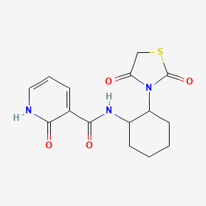N-(2-(2,4-dioxothiazolidin-3-yl)cyclohexyl)-2-oxo-1,2-dihydropyridine-3-carboxamide