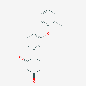 molecular formula C19H18O3 B2549104 4-[3-(2-甲基苯氧基)苯基]环己烷-1,3-二酮 CAS No. 866152-44-5