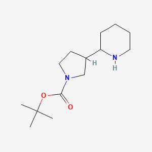 molecular formula C14H26N2O2 B2549114 叔丁基3-(哌啶-2-基)吡咯烷-1-羧酸酯 CAS No. 929974-14-1