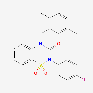 4-(2,5-dimethylbenzyl)-2-(4-fluorophenyl)-2H-1,2,4-benzothiadiazin-3(4H)-one 1,1-dioxide