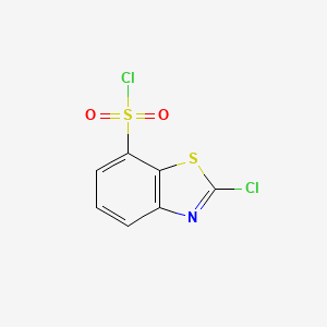 molecular formula C7H3Cl2NO2S2 B2549123 2-氯-1,3-苯并噻唑-7-磺酰氯 CAS No. 1443980-41-3