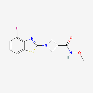 1-(4-fluoro-1,3-benzothiazol-2-yl)-N-methoxyazetidine-3-carboxamide