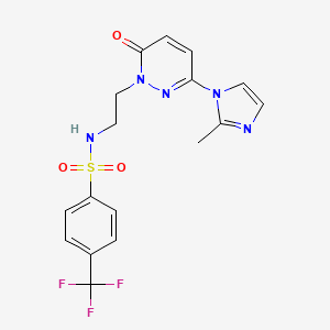 N-(2-(3-(2-methyl-1H-imidazol-1-yl)-6-oxopyridazin-1(6H)-yl)ethyl)-4-(trifluoromethyl)benzenesulfonamide