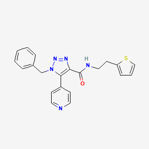 molecular formula C21H19N5OS B2549135 1-benzyl-5-pyridin-4-yl-N-[2-(2-thienyl)ethyl]-1H-1,2,3-triazole-4-carboxamide CAS No. 1798485-07-0