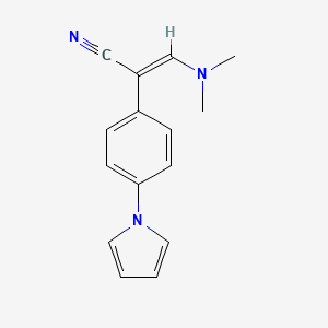 (2E)-3-(dimethylamino)-2-[4-(1H-pyrrol-1-yl)phenyl]prop-2-enenitrile