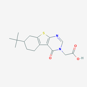 molecular formula C16H20N2O3S B254914 (7-tert-butyl-4-oxo-5,6,7,8-tetrahydro[1]benzothieno[2,3-d]pyrimidin-3(4H)-yl)acetic acid 