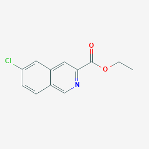 molecular formula C12H10ClNO2 B2549141 Ethyl 6-chloroisoquinoline-3-carboxylate CAS No. 1823552-72-2