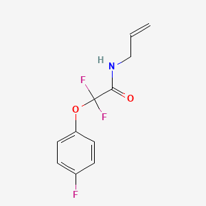 molecular formula C11H10F3NO2 B2549145 N-烯丙基-2,2-二氟-2-(4-氟苯氧基)乙酰胺 CAS No. 338792-56-6