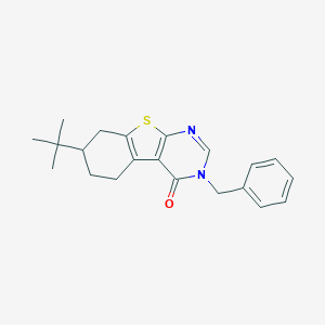 molecular formula C21H24N2OS B254915 3-benzyl-7-tert-butyl-5,6,7,8-tetrahydro[1]benzothieno[2,3-d]pyrimidin-4(3H)-one 