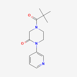 molecular formula C14H19N3O2 B2549153 4-(2,2-二甲基丙酰)-1-(吡啶-3-基)哌嗪-2-酮 CAS No. 2097891-37-5
