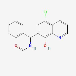 molecular formula C18H15ClN2O2 B2549154 N-[(5-氯-8-羟基-喹啉-7-基)-苯基-甲基]-乙酰胺 CAS No. 332939-46-5