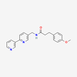 molecular formula C21H21N3O2 B2549158 N-([2,3'-bipyridin]-5-ylmethyl)-3-(4-methoxyphenyl)propanamide CAS No. 2034435-65-7