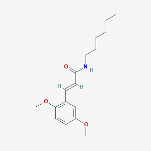 molecular formula C17H25NO3 B254916 3-(2,5-dimethoxyphenyl)-N-hexylacrylamide 