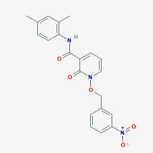 molecular formula C21H19N3O5 B2549163 N-(2,4-dimethylphenyl)-1-((3-nitrobenzyl)oxy)-2-oxo-1,2-dihydropyridine-3-carboxamide CAS No. 852365-31-2