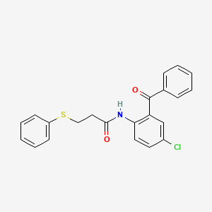 N-(2-benzoyl-4-chlorophenyl)-3-(phenylthio)propanamide