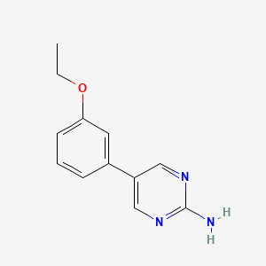 molecular formula C12H13N3O B2549167 5-(3-乙氧苯基)嘧啶-2-胺 CAS No. 1111102-55-6