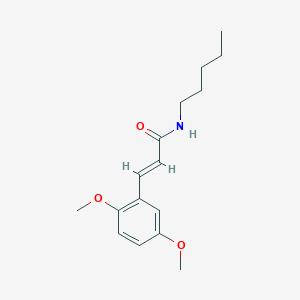 molecular formula C16H23NO3 B254917 3-(2,5-dimethoxyphenyl)-N-pentylacrylamide 