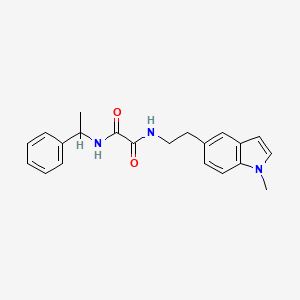 molecular formula C21H23N3O2 B2549171 N1-(2-(1-methyl-1H-indol-5-yl)ethyl)-N2-(1-phenylethyl)oxalamide CAS No. 2034418-86-3