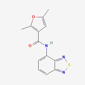 molecular formula C13H11N3O2S B2549187 N-(2,1,3-benzotiadiazol-4-il)-2,5-dimetilfurano-3-carboxamida CAS No. 1203296-64-3