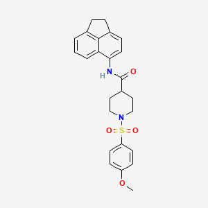 molecular formula C25H26N2O4S B2549193 N-(1,2-dihydroacenaphthylen-5-yl)-1-((4-methoxyphenyl)sulfonyl)piperidine-4-carboxamide CAS No. 922487-09-0