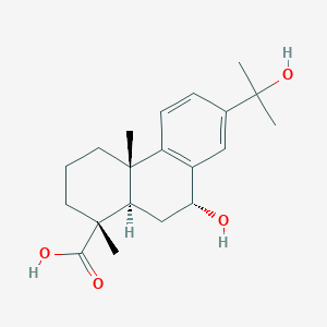 molecular formula C20H28O4 B025492 7α,15-二羟基脱氢脱氢枞酸 CAS No. 155205-64-4