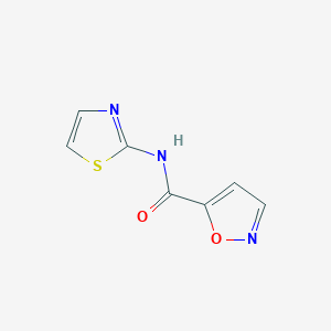 molecular formula C7H5N3O2S B2549203 N-(thiazol-2-yl)isoxazole-5-carboxamide CAS No. 919751-82-9