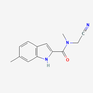 molecular formula C13H13N3O B2549205 N-(cyanomethyl)-N,6-dimethyl-1H-indole-2-carboxamide CAS No. 1311533-49-9