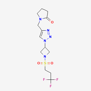 1-((1-(1-((3,3,3-trifluoropropyl)sulfonyl)azetidin-3-yl)-1H-1,2,3-triazol-4-yl)methyl)pyrrolidin-2-one