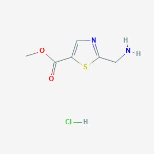 molecular formula C6H9ClN2O2S B2549210 Methyl 2-(aminomethyl)-1,3-thiazole-5-carboxylate hydrochloride CAS No. 2126178-66-1