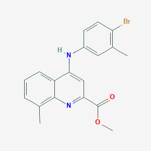 Methyl 4-((4-bromo-3-methylphenyl)amino)-8-methylquinoline-2-carboxylate