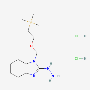 2-Hydrazinyl-1-{[2-(trimethylsilyl)ethoxy]methyl}-4,5,6,7-tetrahydro-1H-1,3-benzodiazole dihydrochloride